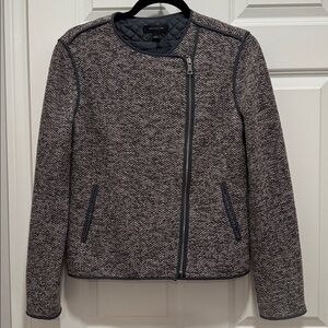 NWT Ann Taylor Tweed Look Moto Jacket